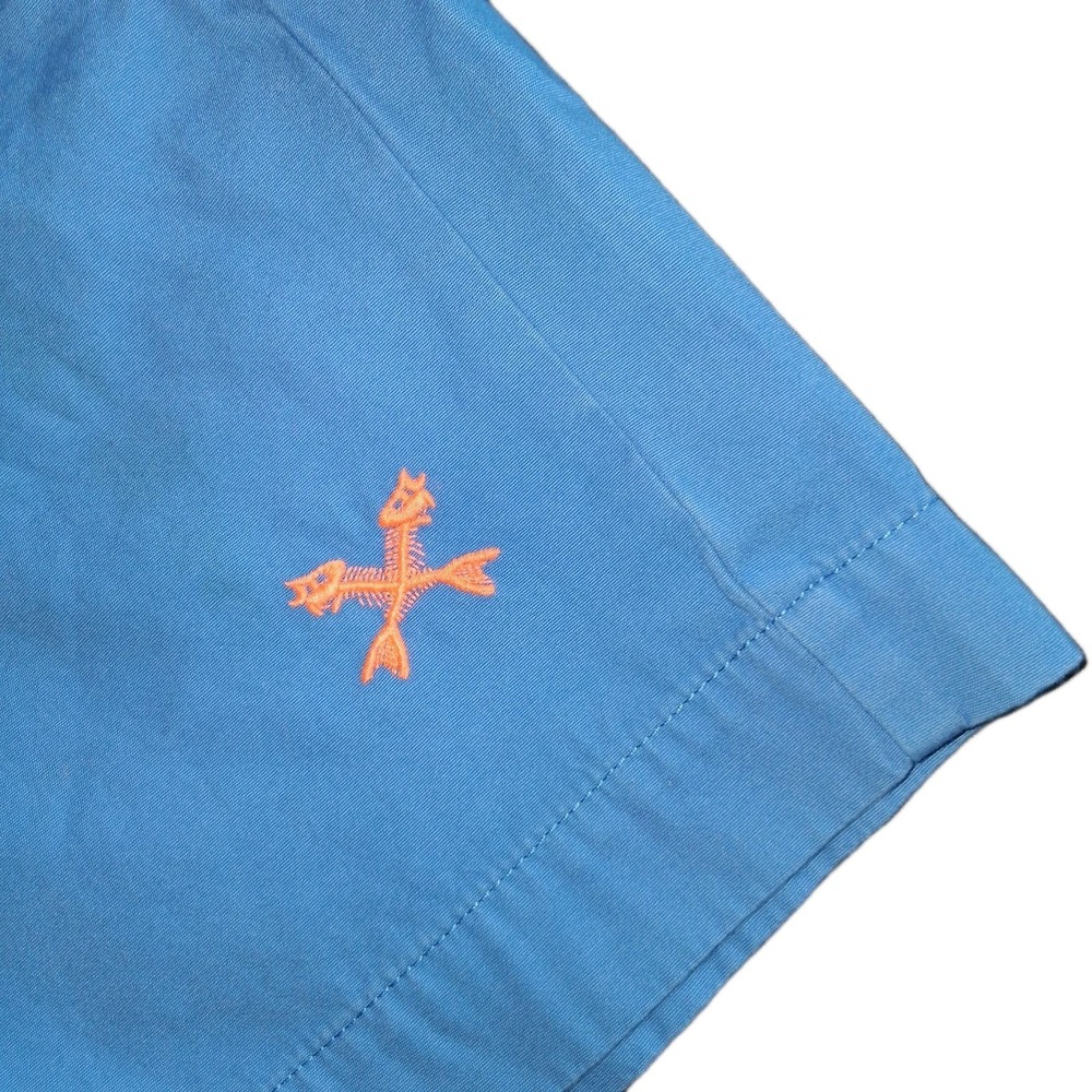 Vineyard Vines Breaker Shorts Men's 35 X 9" Blue Embroidered Cross Fishbone - Picture 6 of 11